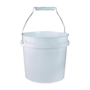 Leaktite 001G01WH024 White 1 Gallon Plastic Pail / Bucket With Handle - Quantity of 18