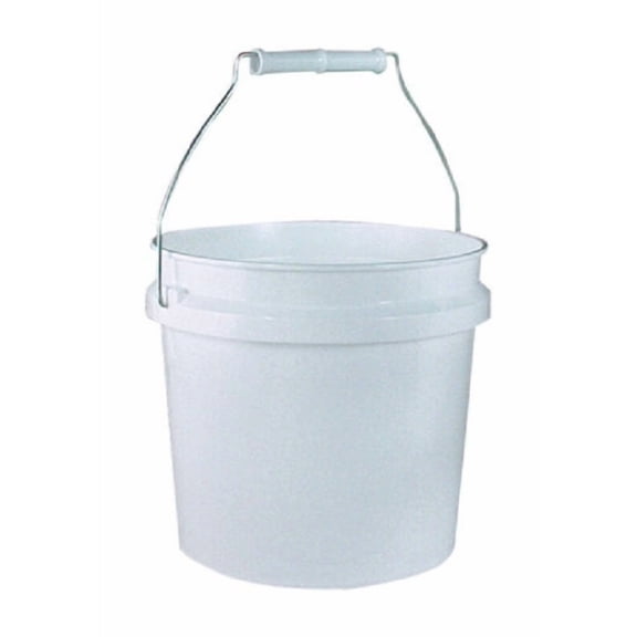 Leaktite 001G01WH024 White 1 Gallon Plastic Pail / Bucket With Handle - Quantity of 4