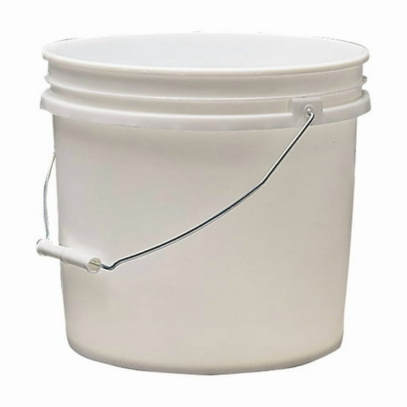 PAIL PLASTIC WHT 3.5GAL