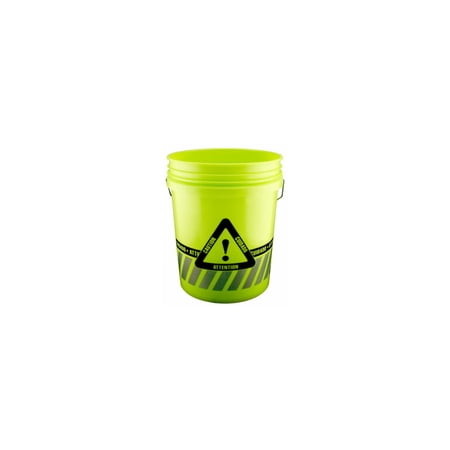 Leaktite 05GXCA01020 5 gal. Reflective Caution Bucket Safety Yello