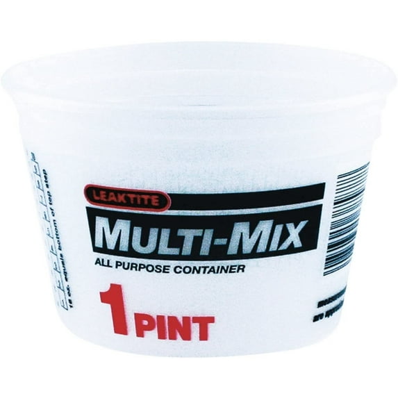 Leaktite 1M3500 "Multi-Mix" All Purpose Calibrated Container, 1-Pint Pack of 25