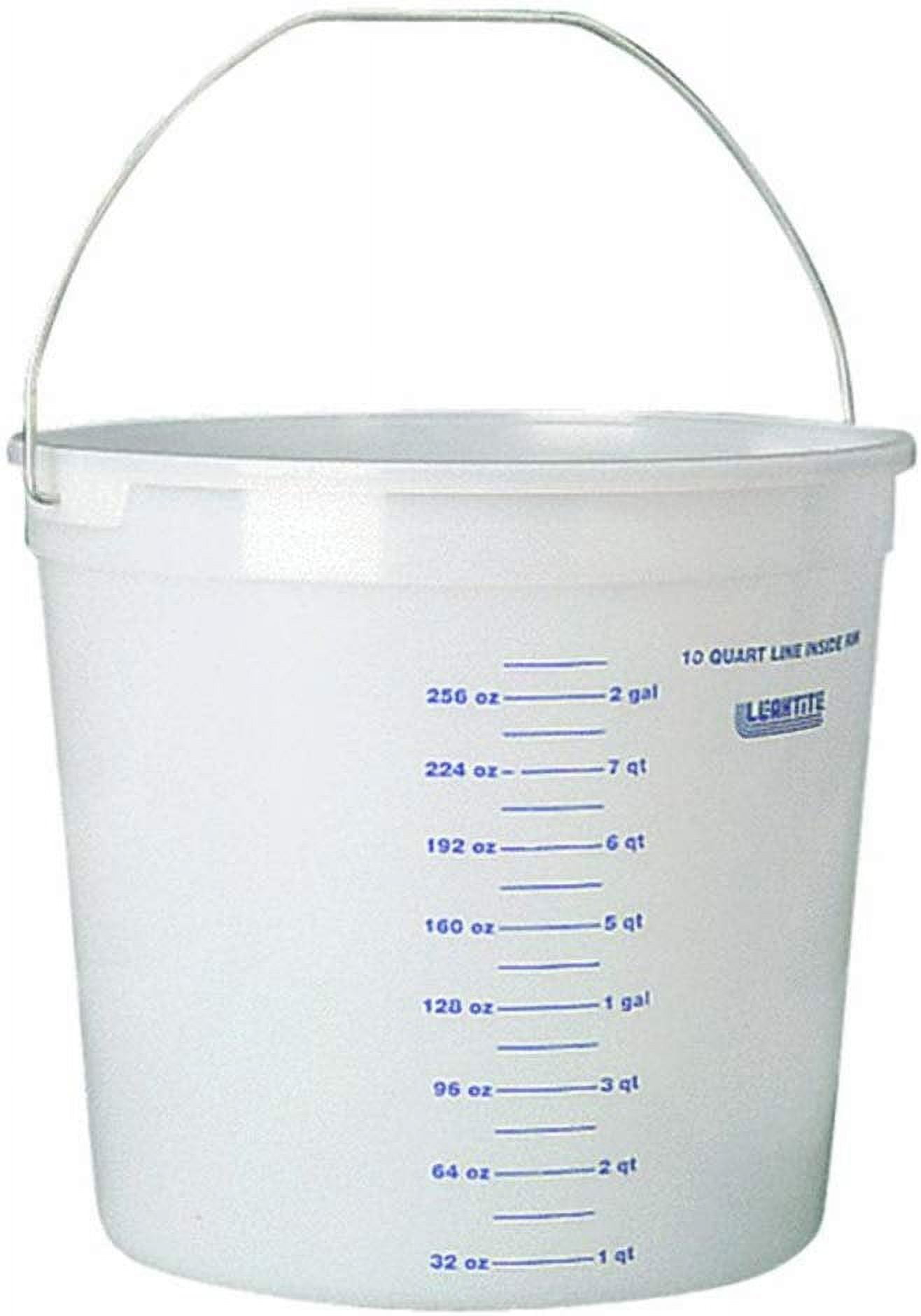 Leaktite 35012 11 Clear 10 Qt Clear Polysteel Rim Plastic Pail - Walmart.com