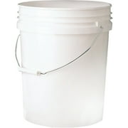 Leaktite 5-Gallon Plastic Pail Cleaning Bucket - Heavy Duty - Single Piece, White   Residential Use, Standard Application