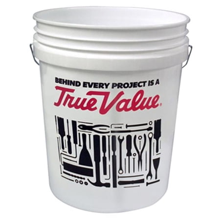 Leaktite 5 gal True Value Plastic Pail, White