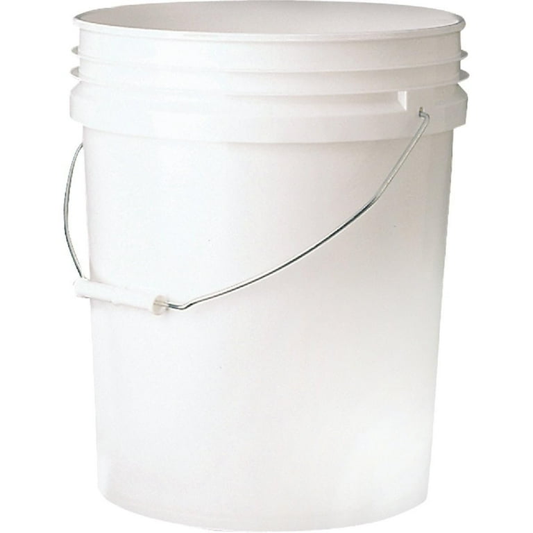 Leaktite 5GLSKD Industrial Pail, White Plastic, 5-Gals