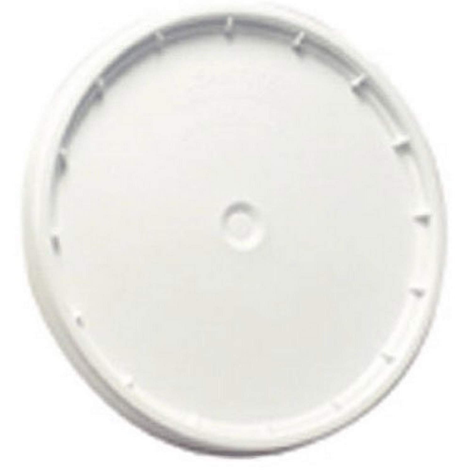 2.1-5 Gallon White Plastic Square Open Head Hinged Lid w/Tear-Strip