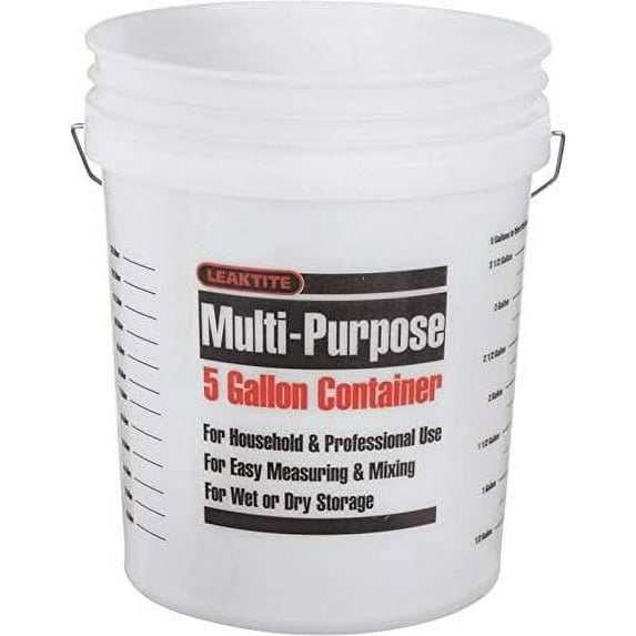 Leaktite Clear 5 gal. Plastic Bucket