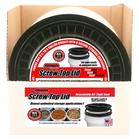 Leaktite Leaktite - LD5GRLBK006 - Black 3 and 5 gal. Plastic Screw Bucket Lid