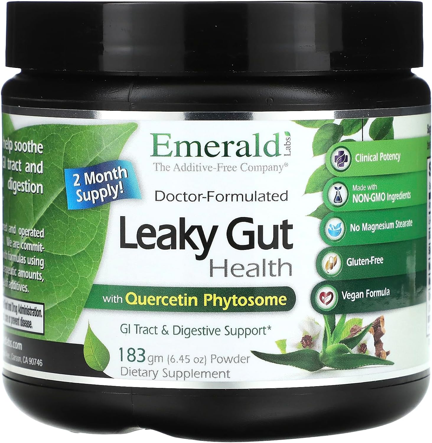 Leaky Gut Health GlutenFree Supplement Supports Healthy Gut Function
