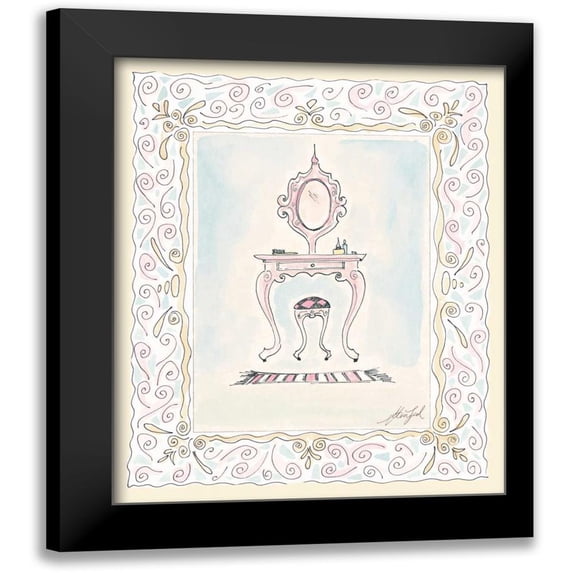 Leal, Steve 12x14 Black Modern Framed Museum Art Print Titled - Toilette IV