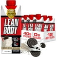 Lean Body RTD Cookies n Cream Protein Shake, 40g Protein, Whey Blend, 17 fl oz, Pack of 12