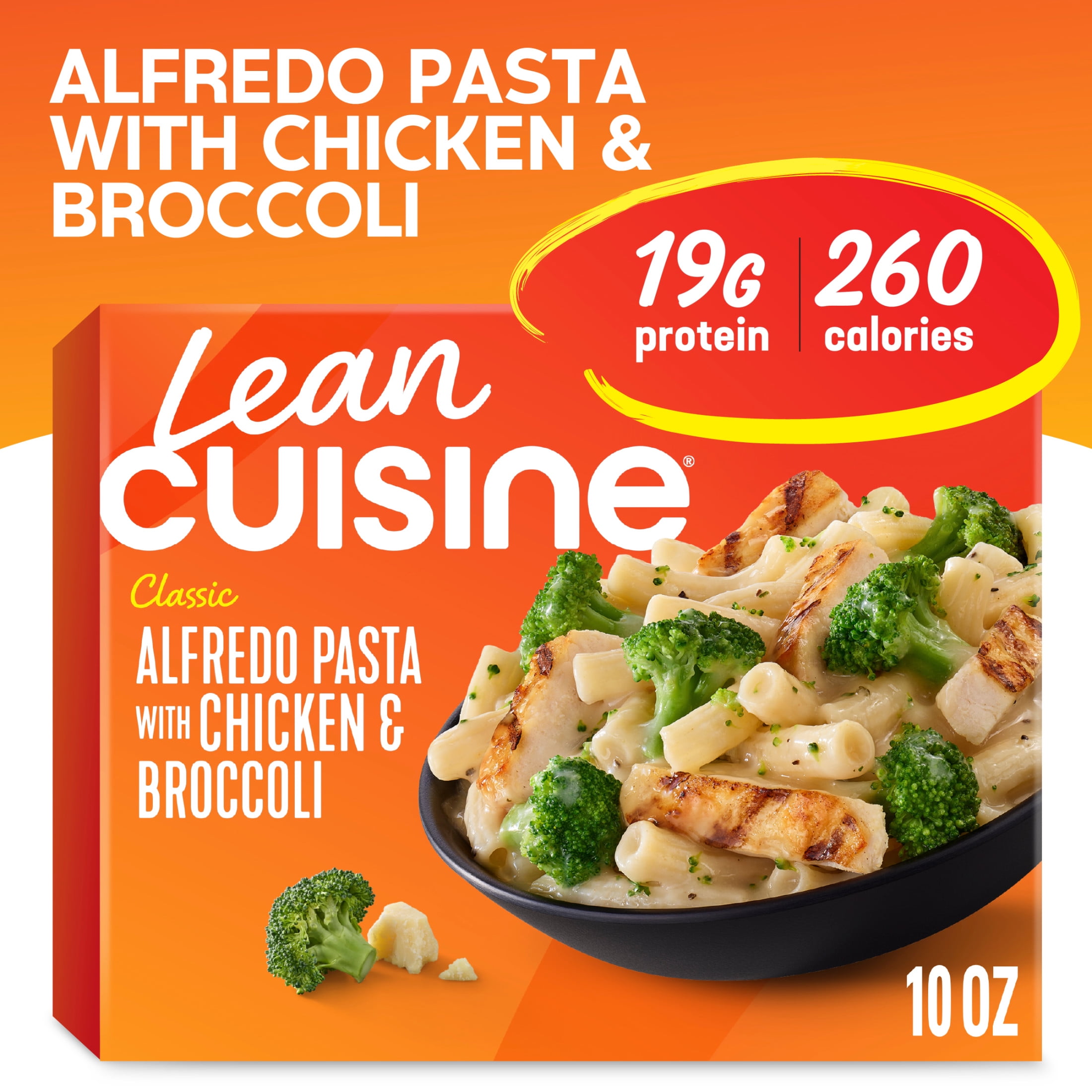 Lean Cuisine Chicken Alfredo Pasta with Broccoli Microwave Meals for Lunch or Dinner, 10 oz (Frozen)