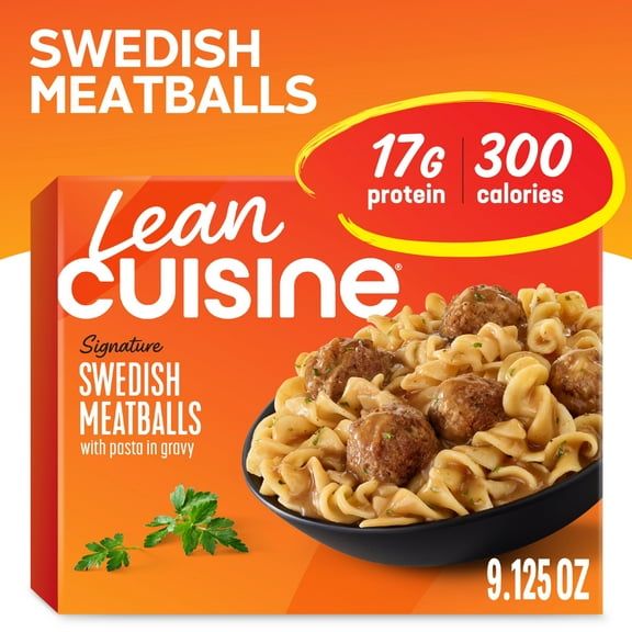 Lean Cuisine Swedish Meatballs Microwave Meals for Lunch or Dinner, 9.125 oz (Frozen)