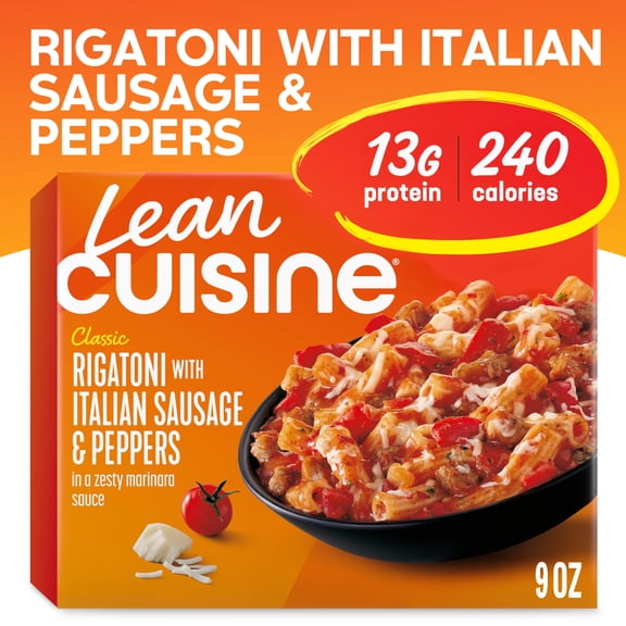 Lean Cuisine Rigatoni with Italian Sausage and Peppers, Frozen Meals, Frozen Lunch 9 oz