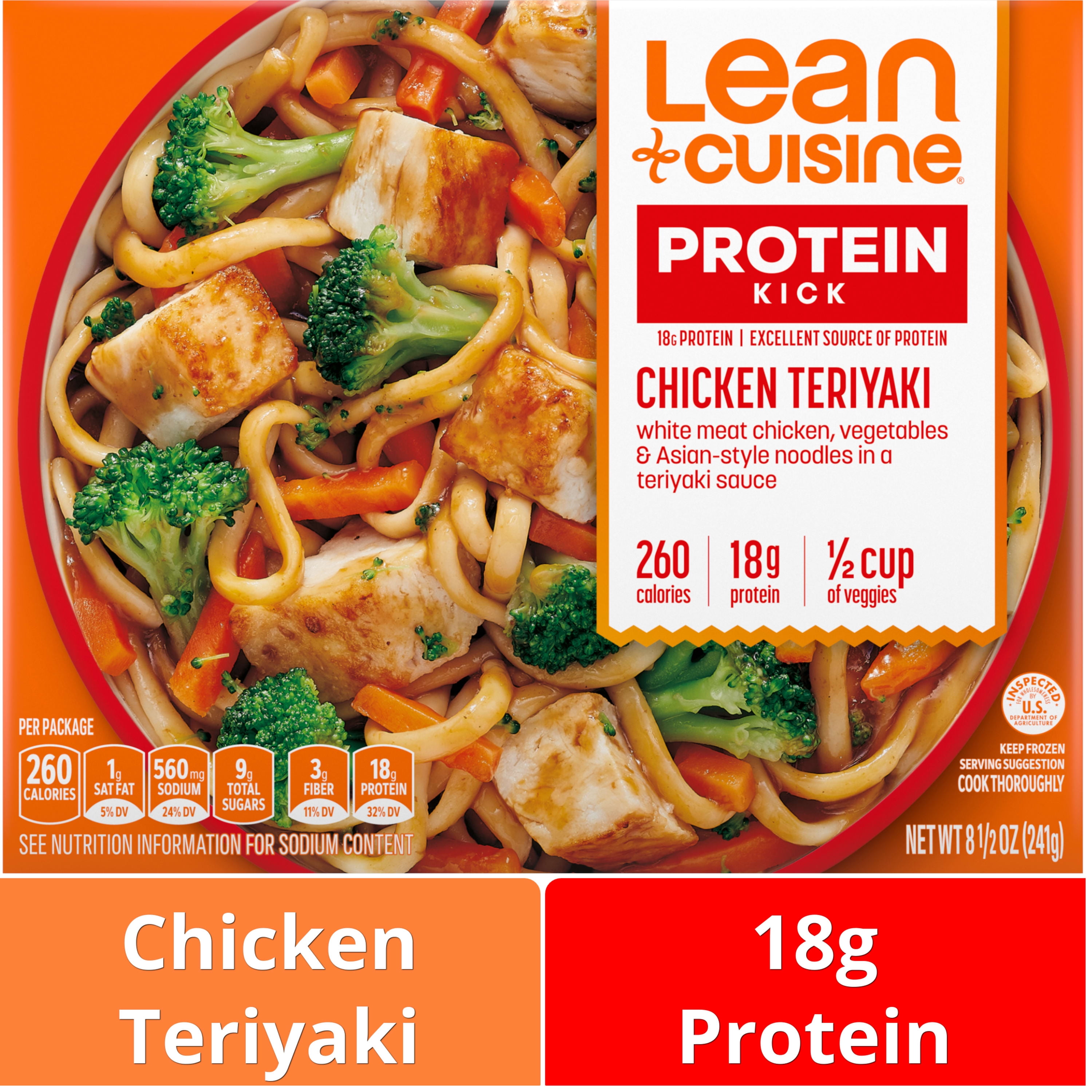 Lean Cuisine Frozen Meal Chicken Teriyaki, Protein Kick Microwave Meal