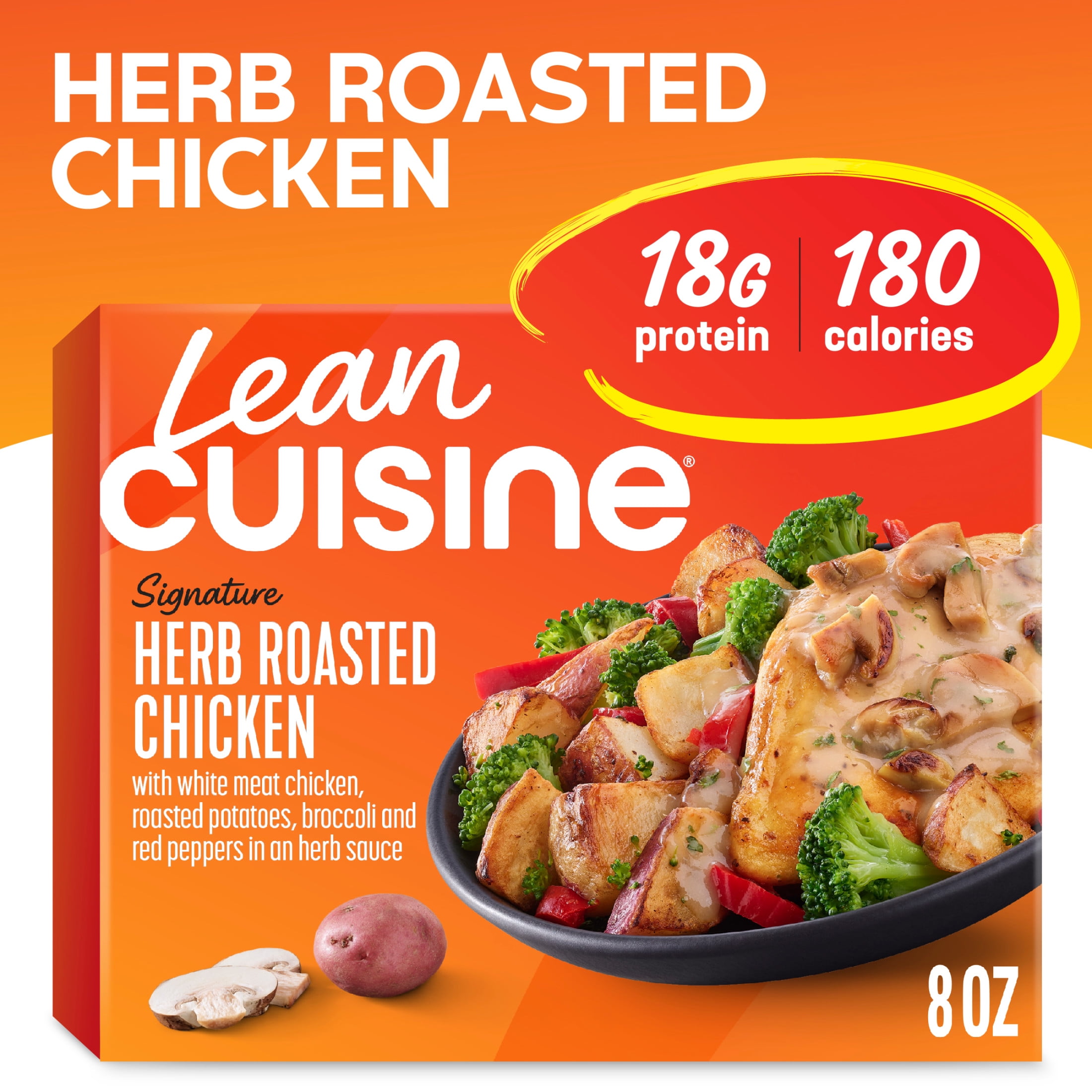 Lean Cuisine Herb Roasted Chicken Microwave Meals for Lunch or Dinner, 8 oz (Frozen)