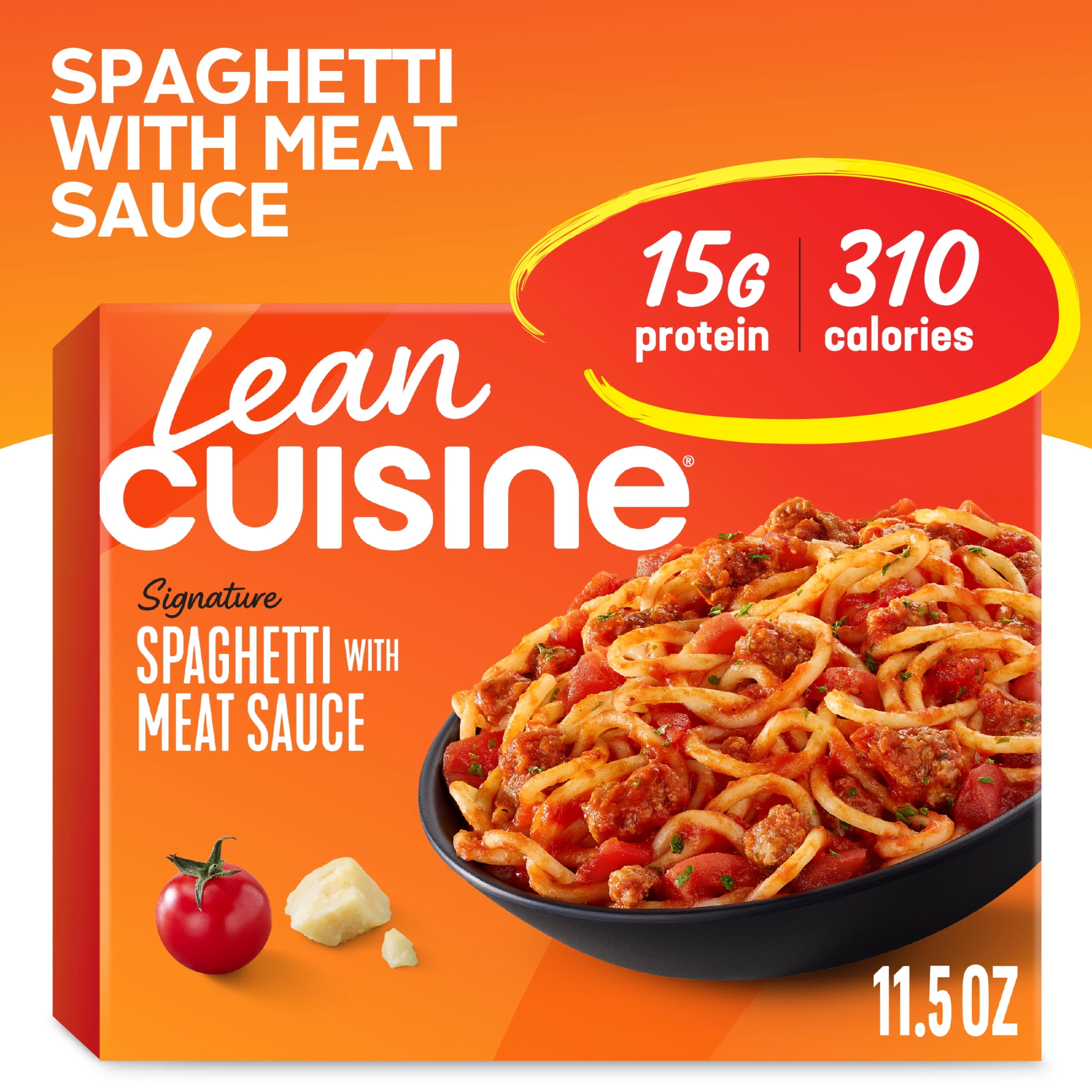 Lean Cuisine Meat Sauce Spaghetti Microwave Meals for Lunch or Dinner, 11.5 oz (Frozen)
