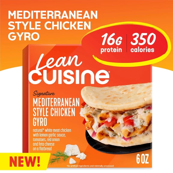 Lean Cuisine Mediterranean Style Chicken Gyro, Frozen Lunch or Dinner, Single Frozen Meals 6 oz