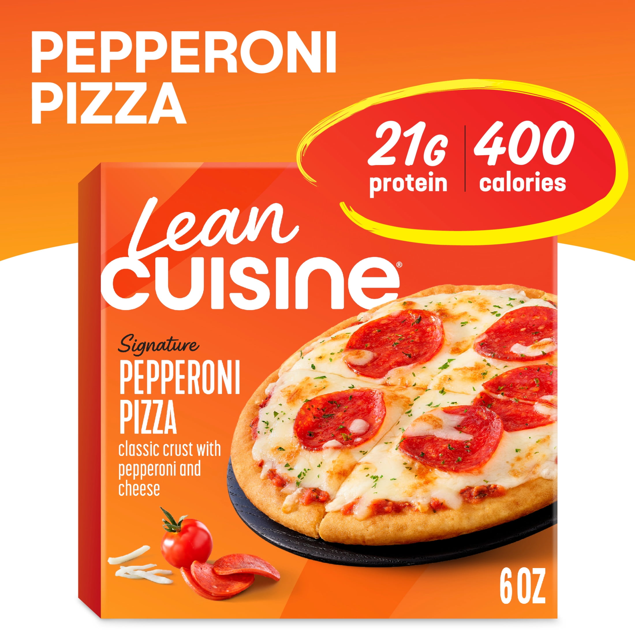 Lean Cuisine Pepperoni Traditional Mini Personal Pizza Microwave Meals for Lunch or Dinner, 6 oz (Frozen)