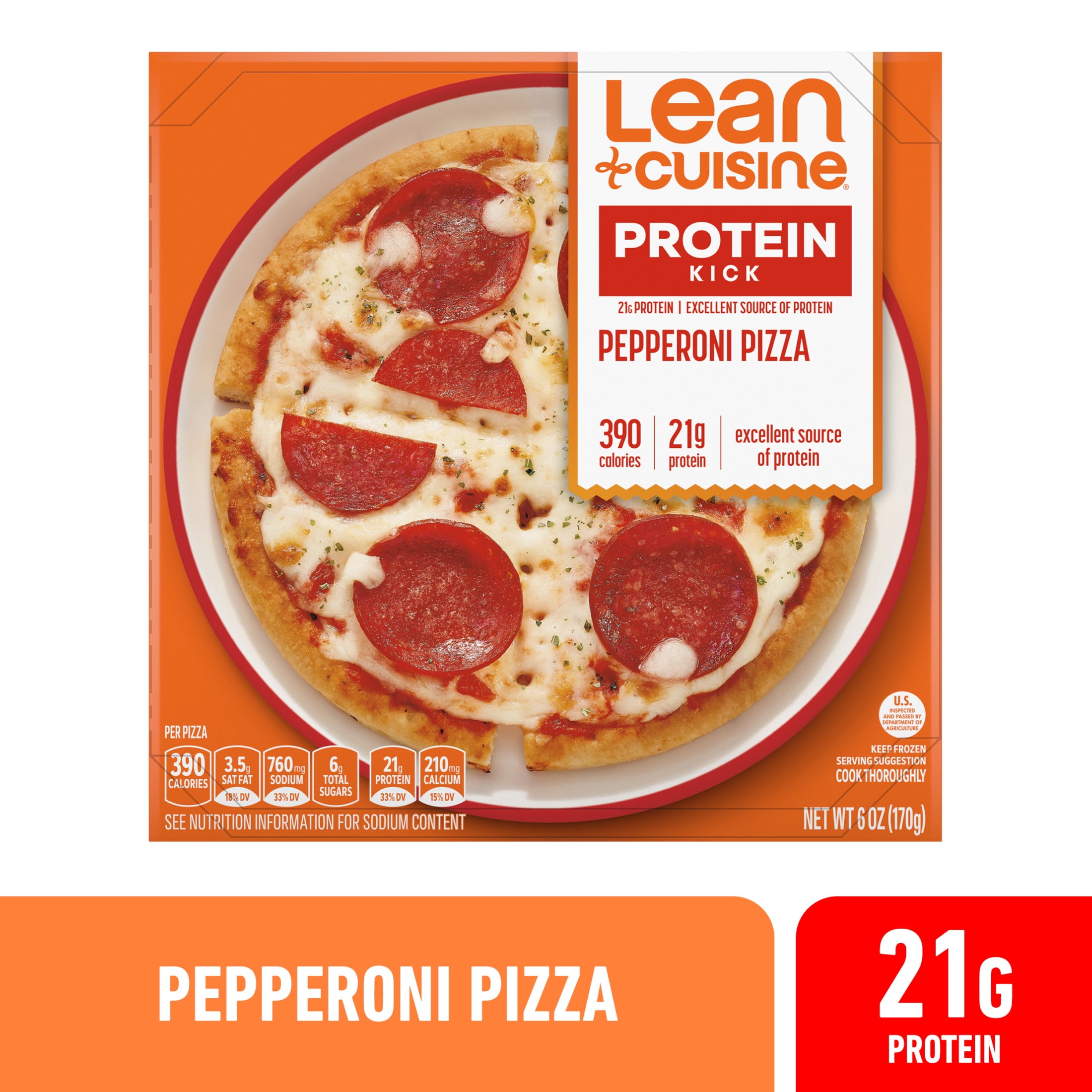 Lean Cuisine Pepperoni Traditional Mini Personal Pizza for Lunch or Dinner, 6 oz (Frozen)