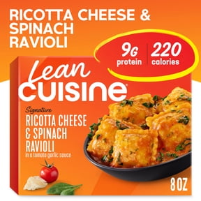 Lean Cuisine Ricotta Cheese and Spinach Ravioli Microwave Meals for Lunch or Dinner, 8 oz (Frozen)