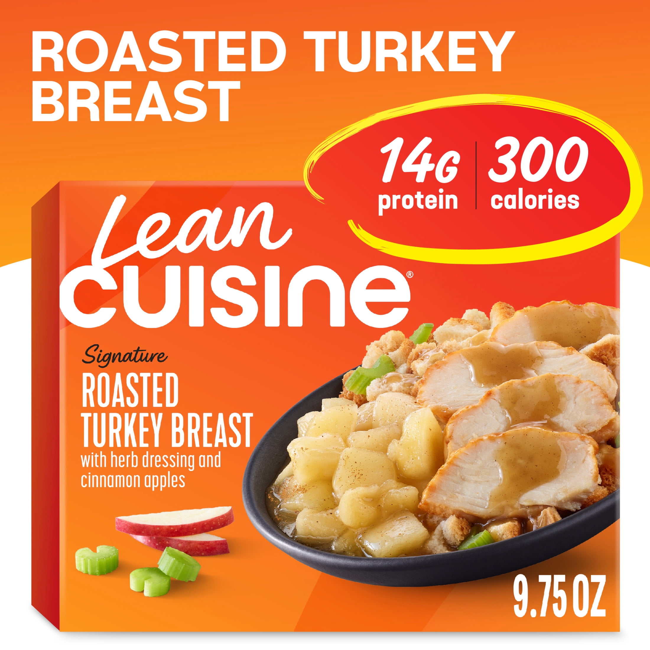 Lean Cuisine Roasted Turkey Breast Microwave Meals for Lunch or Dinner, 9.75 oz (Frozen)