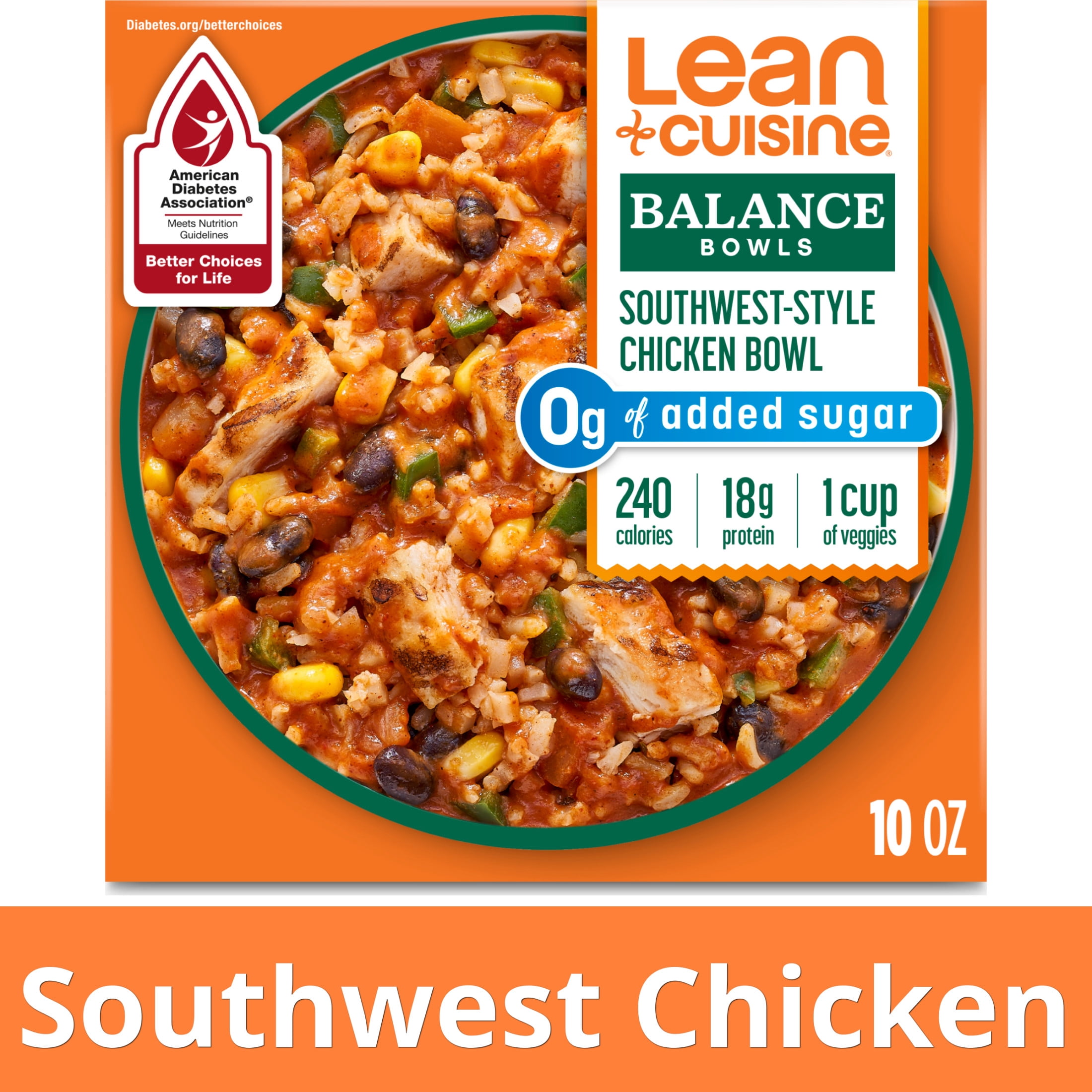 Lean Cuisine Southwest-Style Chicken Bowl, Frozen Meal Balance Bowl,  10 oz