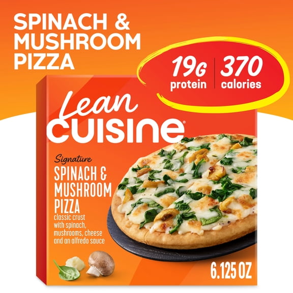 Lean Cuisine Spinach and Mushroom Pizza Microwave Meals for Lunch or Dinner, 6 oz (Frozen)