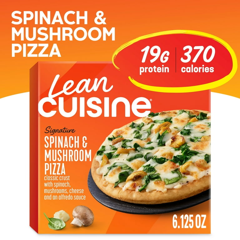 Lean Cuisine Spinach and Mushroom Frozen Pizza 6 oz Vegetarian