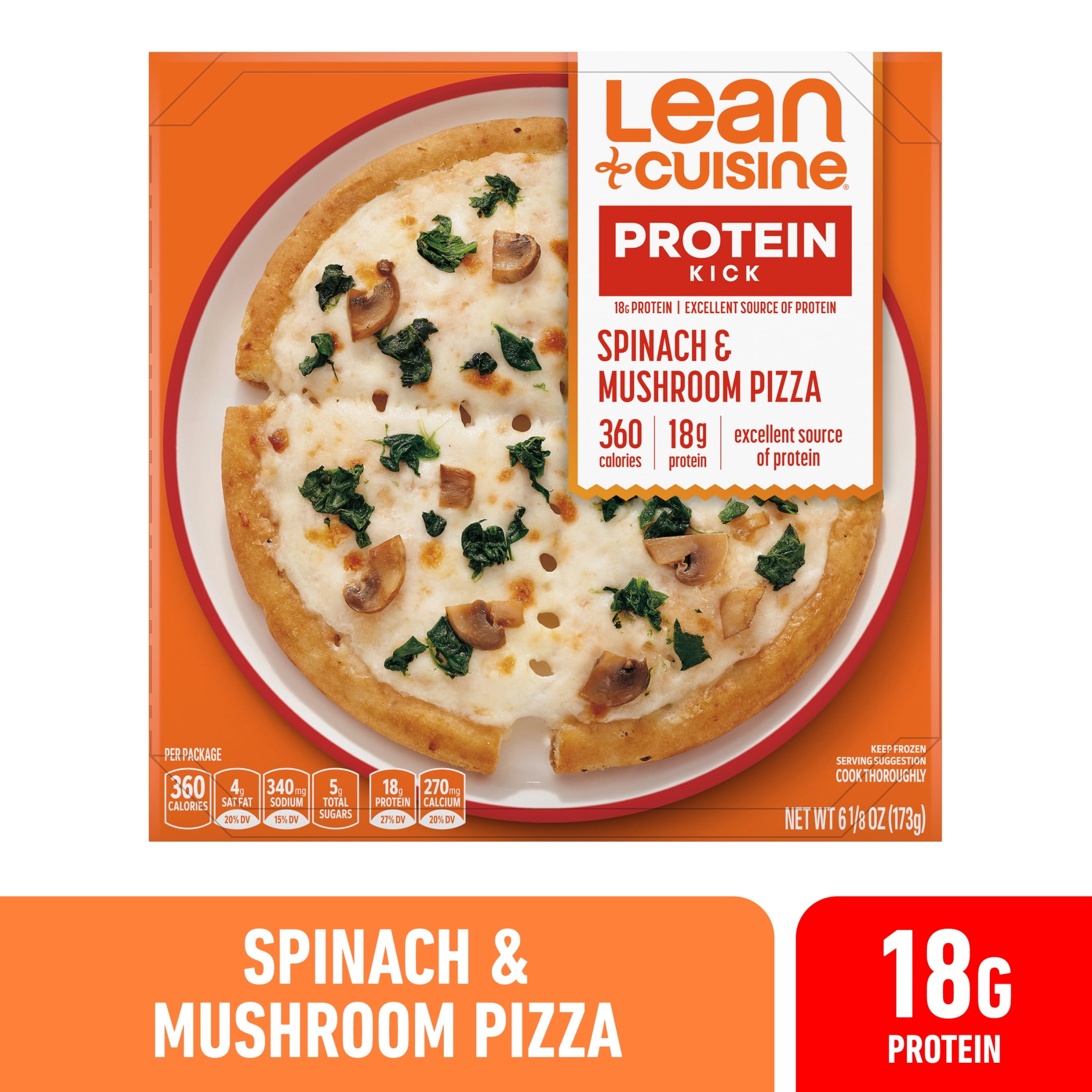 Lean Cuisine Spinach and Mushroom Pizza, 6 oz (Frozen Pizza)