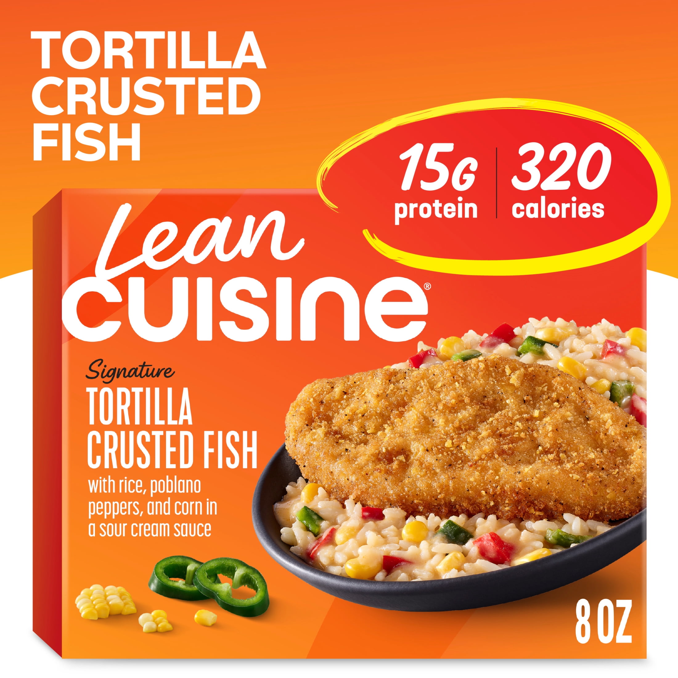 Lean Cuisine Tortilla Crusted Fish Microwave Meals for Lunch or Dinner, 8 oz (Frozen)