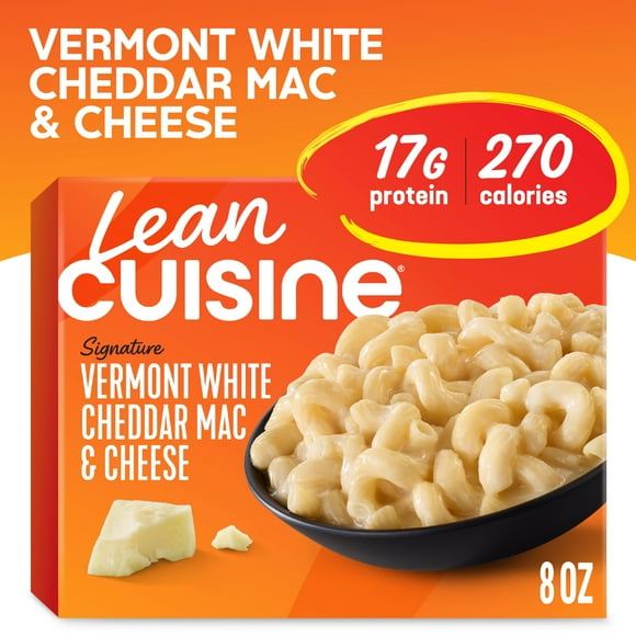 Lean Cuisine White Cheddar Mac and Cheese Microwave Meals for Lunch or Dinner, 8 oz (Frozen)