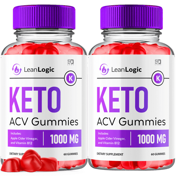 Lean Logic Keto ACV Gummies Maximum Strength Apple Cide Vinegar Supplement 2 Pack