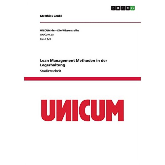 Lean Management Methoden in der Lagerhaltung German Edition Paperback 3346529754 9783346529756 Matthias Grbl