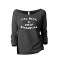 thumbnail image 1 of Lean Mean And Out Of Quarantine Women's Fashion Slouchy 3/4 Sleeves Raglan Lightweight Sweatshirt Gunmetal 2X-Large, 1 of 3