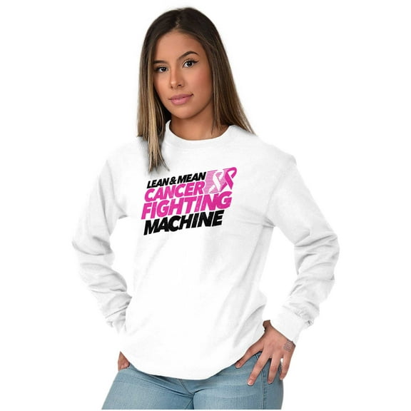 Lean Mean Cancer Fighting Machine BCA Women's Long Sleeve T Shirt Brisco Brands S