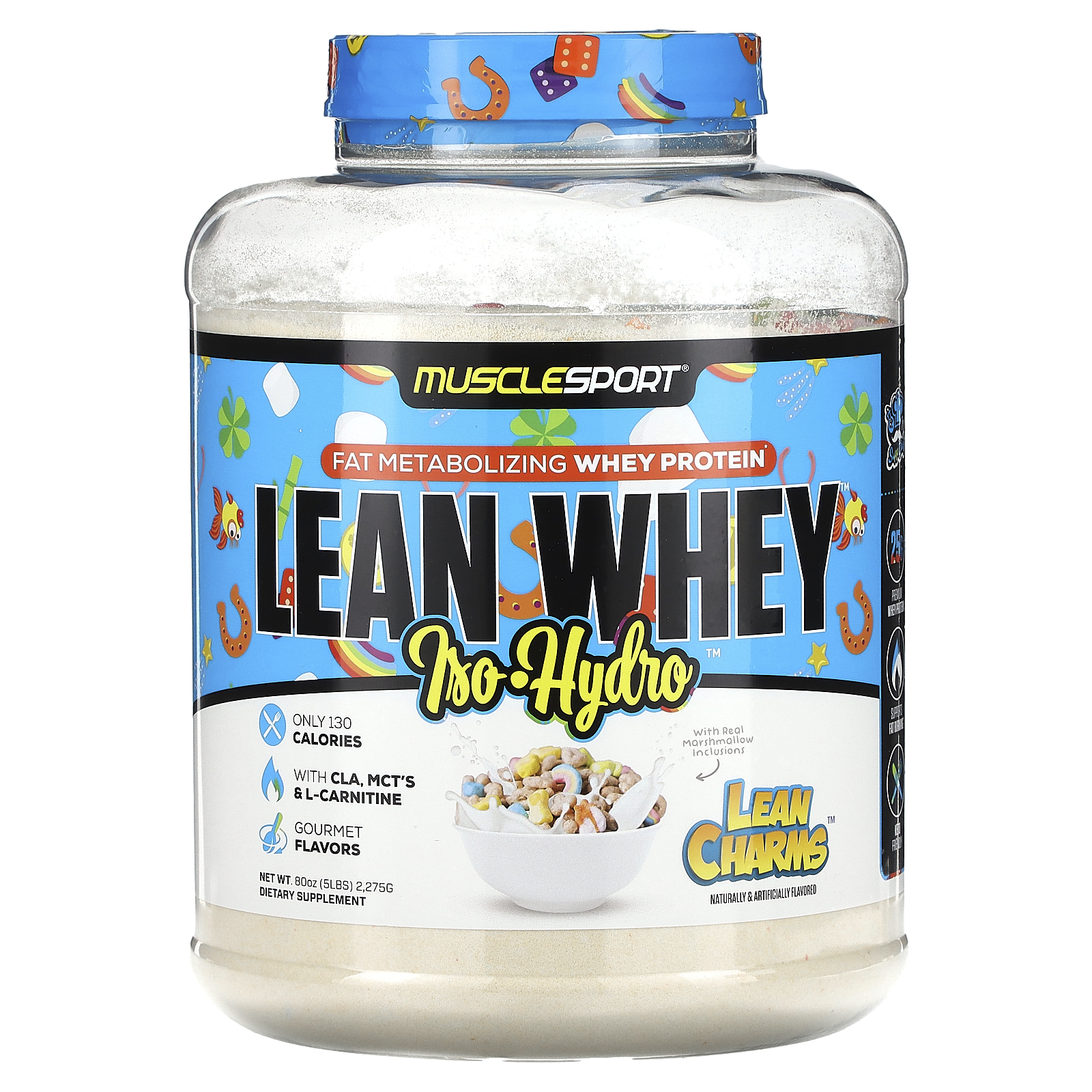 Lean Whey, IsoHydro, Lean Charms, 80 oz (2,275 g), MuscleSport