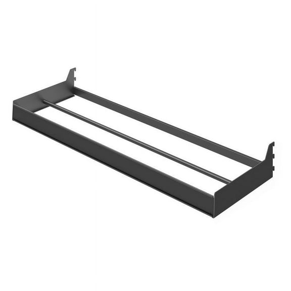 7 in. H X 51 in. W X 19 in. D Black Metal Chain and Cable Shelf Rack