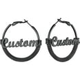 thumbnail image 1 of Leander 30/40/60/80/100mm Chunky Hoop Earrings For Women Gold Plated/Black Stainless Steel Hoops Earrings Statement Jewelry, 1 of 6