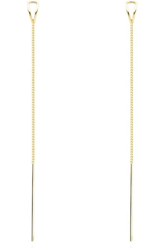 925 Sterling Silver Chain Threader Earrings Dangle for Women Teens Long Dangle Earrings Line Earrings Tassel