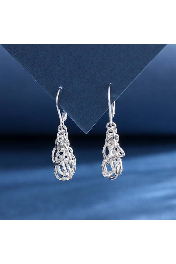 925 sterling silver geometric hoop earrings, featuring interlocking hoops, offer ultimate luxury, a simple and stylish look, and complement any outfit, perfect for everyday wear.