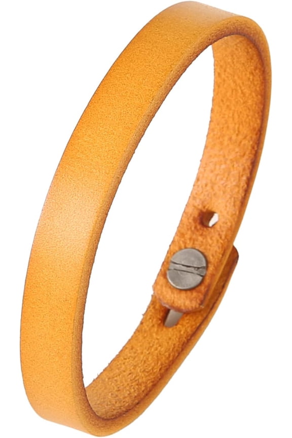 Adjustable Handmade Leather Cuff Bracelet Steampunk Style Minimalist Leather Wristband