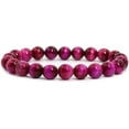thumbnail image 1 of Leander Gem Semi Precious Gemstone 8mm Round Beads Stretch Bracelet 7 Inch Unisex, 1 of 4