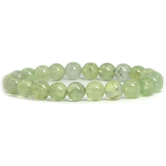 Leander Gem Semi Precious Gemstone 8mm Round Beads Stretch Bracelet 7 Inch Unisex