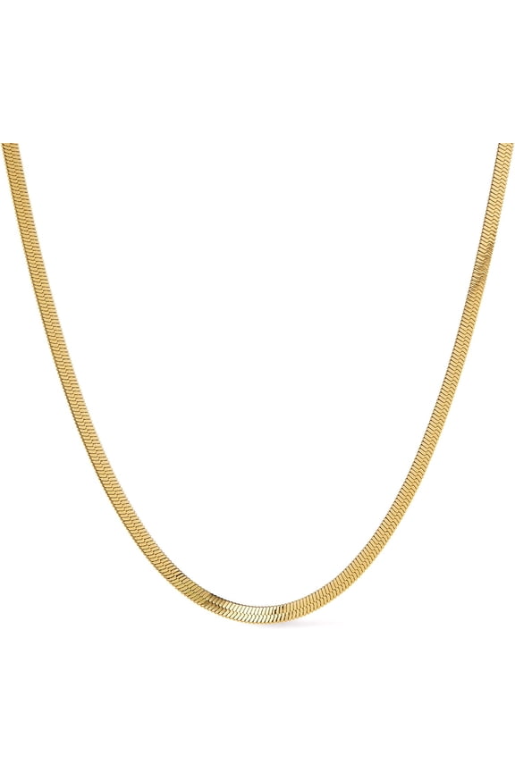 Gold Chain Necklaces for Women - 14K Gold Plated, Hypoallergenic Jewelry - Dainty, Layering & Trendy Necklace Styles with Herringbone & Paperclip Designs Jewelry Assorted Styles
