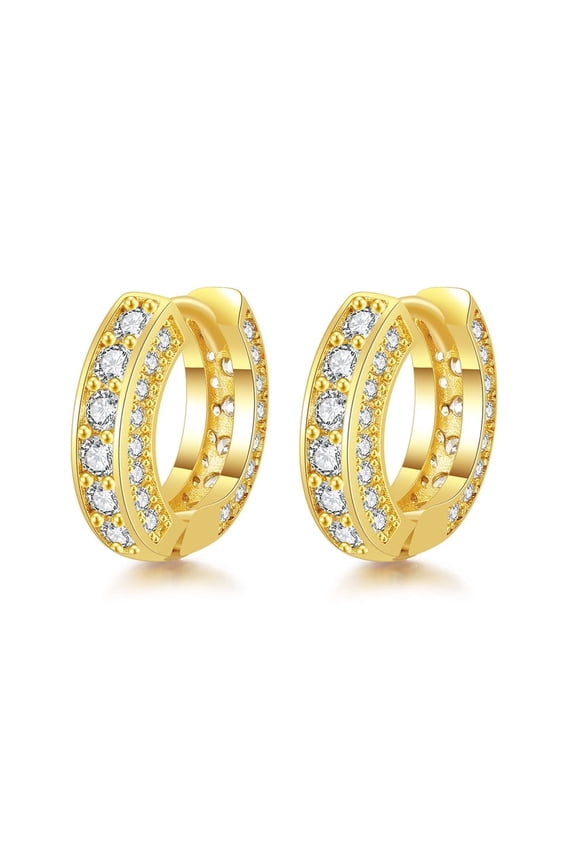 Hoop Earrings for Men S925 Sterling Silver Hypoallergenic Hoop Earrings, 14K Gold Plating Round Circle Earrings For Men Women