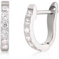 thumbnail image 1 of Leander Hypoallergenic Pure Titanium Huggie Hoop Earrings, F136 Implant Grade Titanium Small U-Shaped Cuff Earrings Lightweight for Women Sensitive Ears, 1 of 5