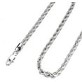 thumbnail image 1 of Leander Stainless Steel Chain 925 Silver Rope Chains 3-5mm Twist Rope Necklace 14-30 Inch, 1 of 6