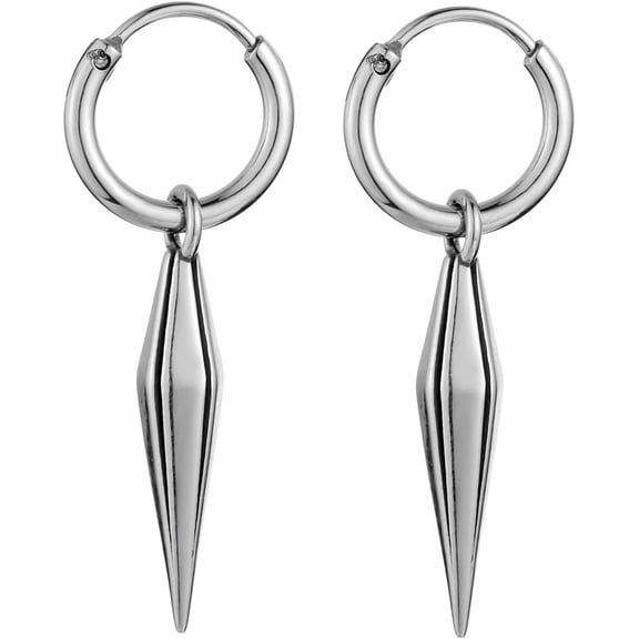 Leander Stainless Steel Gothic Punk Drop Earrings for Men Women