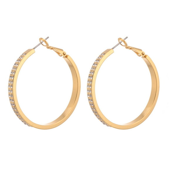 Leander Sterling Silver/Gold plated Hoop Earrings Large Silver Hoop Earrings for Women Lightweight Big Hoops Earring Hypoallergenic Thin Hoops Earring for Women 30/40/50/60/70MM